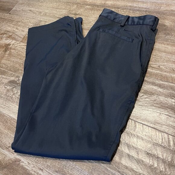 Nike Golf Dri-Fit Pants Men's 35x33.5 Black Chino Golf Performance Stretch - Picture 2 of 11